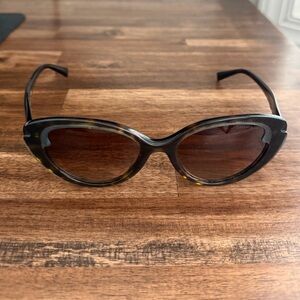 Tiffany & Co. Black Cat-Eye Sunglasses with Gray Gradient Lenses
